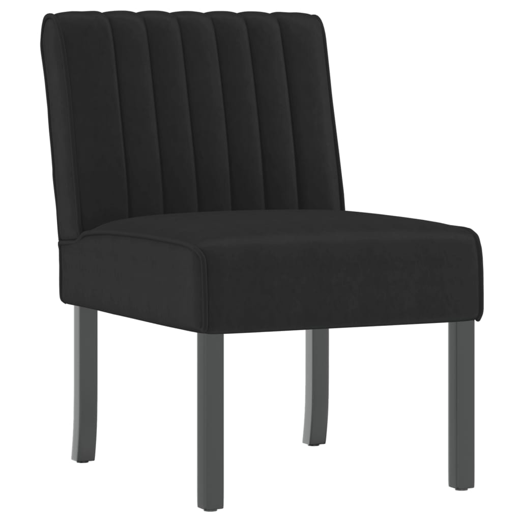 vidaXL Slipper Chair in Black Velvet – Elegant, Comfortable, and Sturdy Lounge Seating - BEYRUN