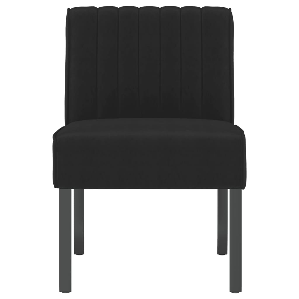 vidaXL Slipper Chair in Black Velvet – Elegant, Comfortable, and Sturdy Lounge Seating - BEYRUN