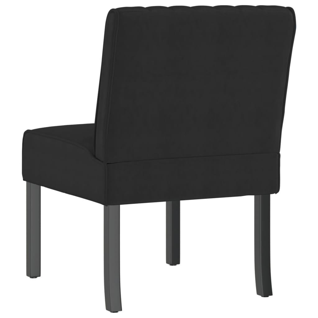 vidaXL Slipper Chair in Black Velvet – Elegant, Comfortable, and Sturdy Lounge Seating - BEYRUN