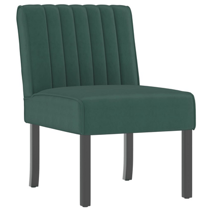 vidaXL Elegant Dark Green Velvet Slipper Chair - Comfortable & Stylish Accent Chair for Any Room - BEYRUN