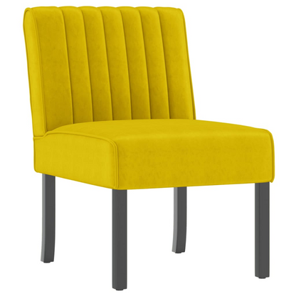 vidaXL Yellow Velvet Slipper Chair – Elegant & Comfortable Lounge Seating - BEYRUN