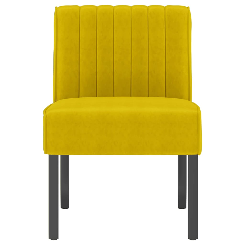 vidaXL Yellow Velvet Slipper Chair – Elegant & Comfortable Lounge Seating - BEYRUN