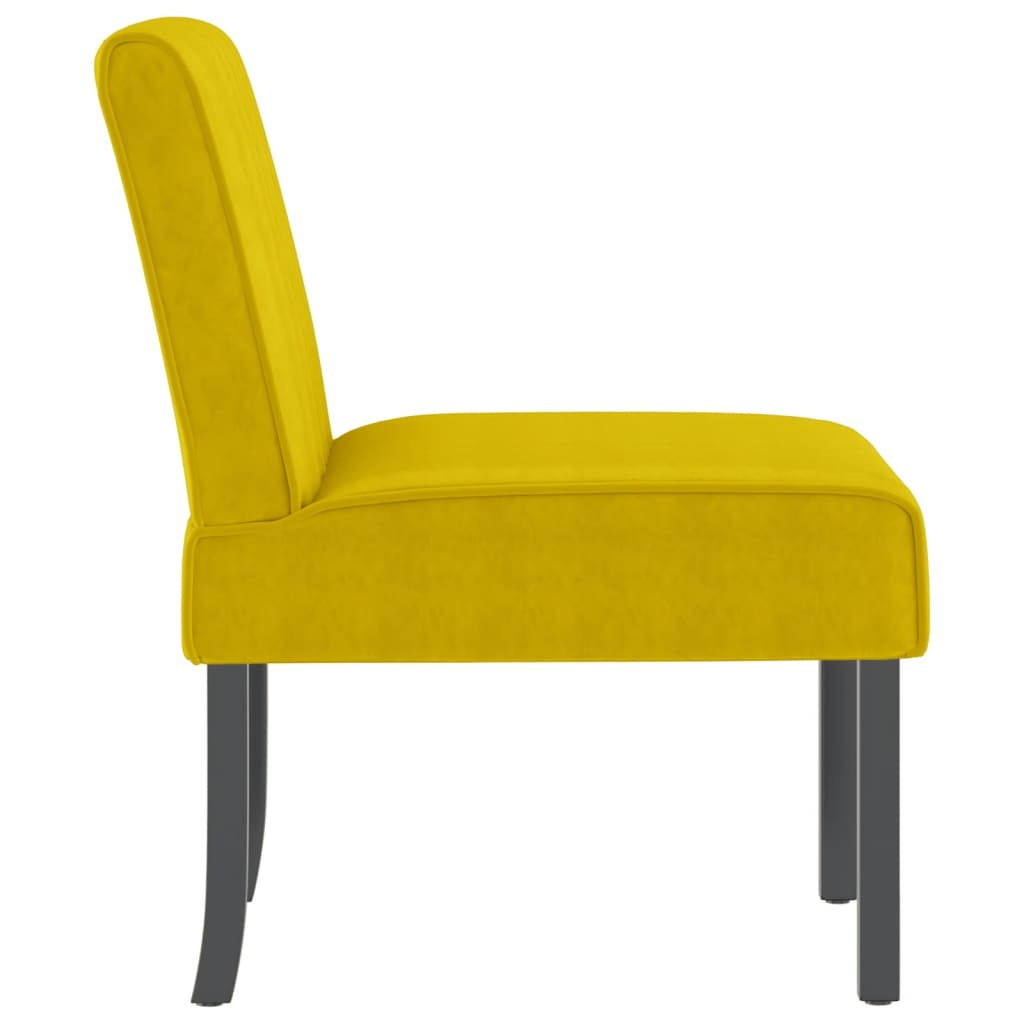 vidaXL Yellow Velvet Slipper Chair – Elegant & Comfortable Lounge Seating - BEYRUN