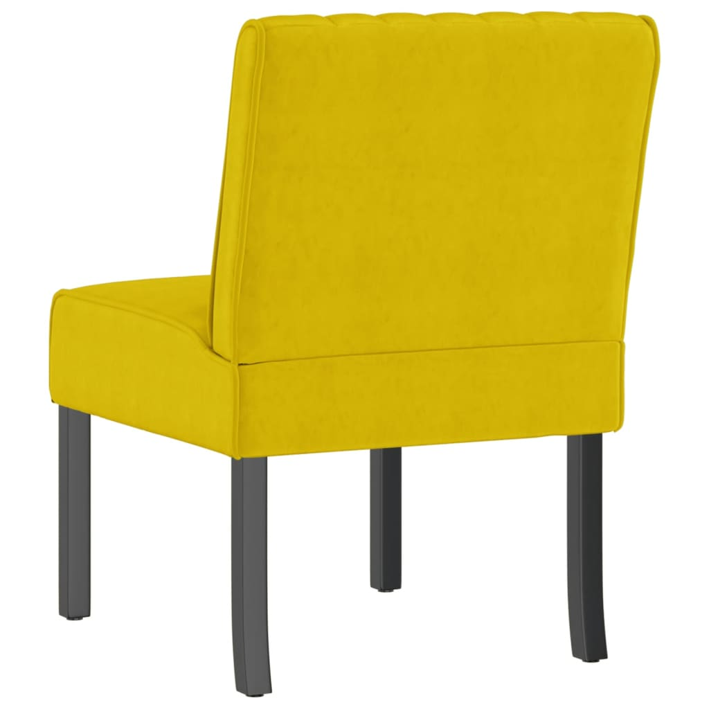 vidaXL Yellow Velvet Slipper Chair – Elegant & Comfortable Lounge Seating - BEYRUN