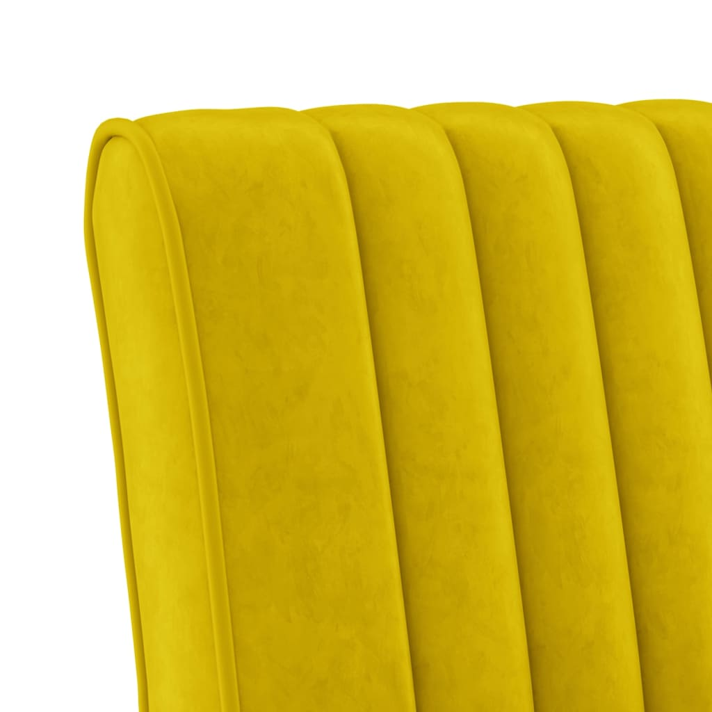 vidaXL Yellow Velvet Slipper Chair – Elegant & Comfortable Lounge Seating - BEYRUN