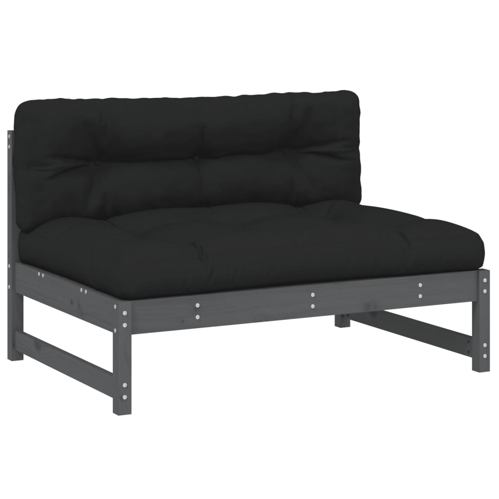 vidaXL Middle Sofa Grey 120x80 cm - Stylish & Comfortable Outdoor Furniture | vidaXL - BEYRUN