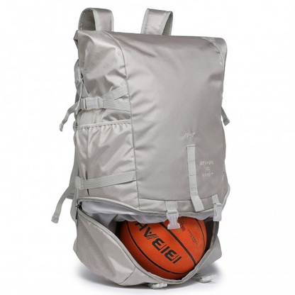 EQ2302 - Kono Large Capacity Basketball Sports Fitness Backpack - Grey - BEYRUN