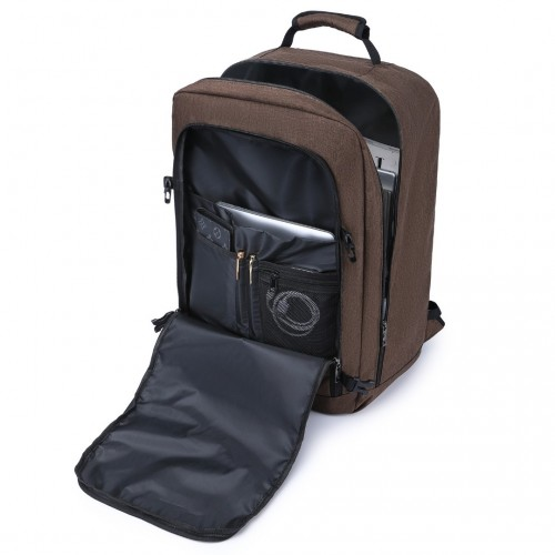 Kono Lightweight Business Travel Backpack - Brown | 38L Waterproof Cabin Bag - BEYRUN