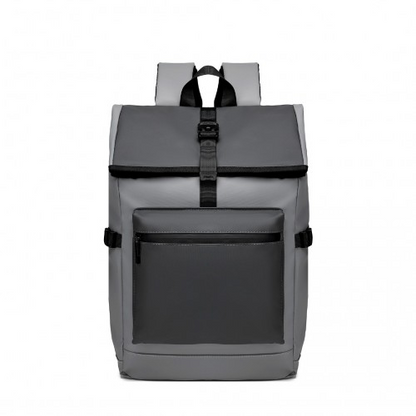 E2330 - Kono Durable PVC Coated Water-resistant Stylish Backpack - Grey - BEYRUN