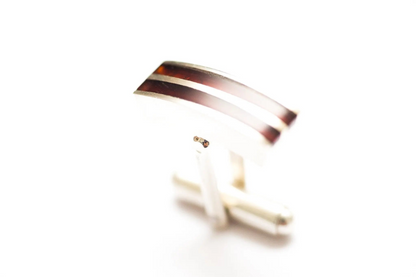 Double Stripe Amber Cufflinks - Exclusive Accessory for the Elegant Man - BEYRUN