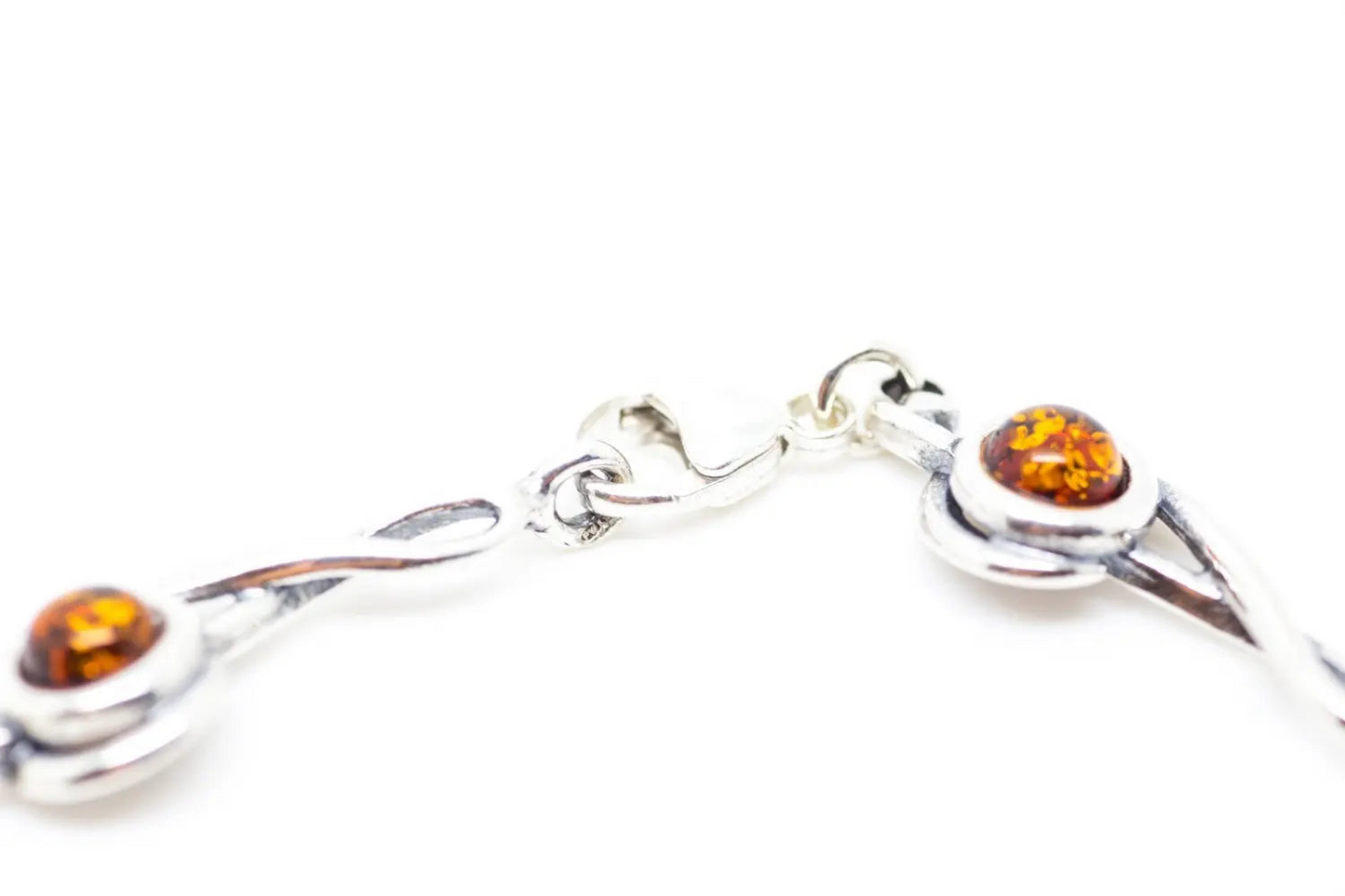 Elegant Treble Clef Amber Bracelet | Handcrafted Sterling Silver Music Lover Accessory - BEYRUN