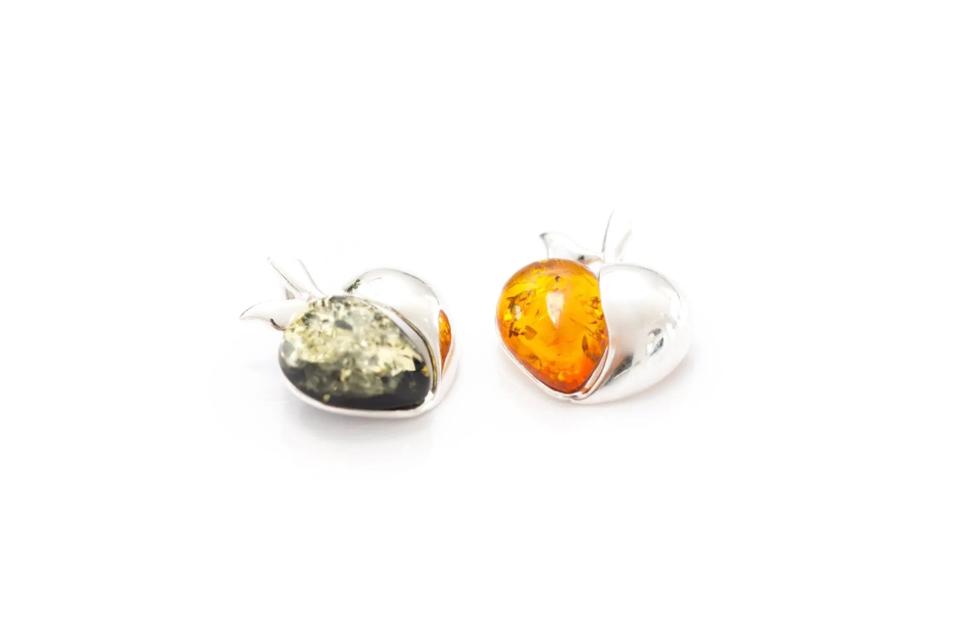 Buy Amber Apple Pendant - Handmade Sterling Silver Necklace - BEYRUN