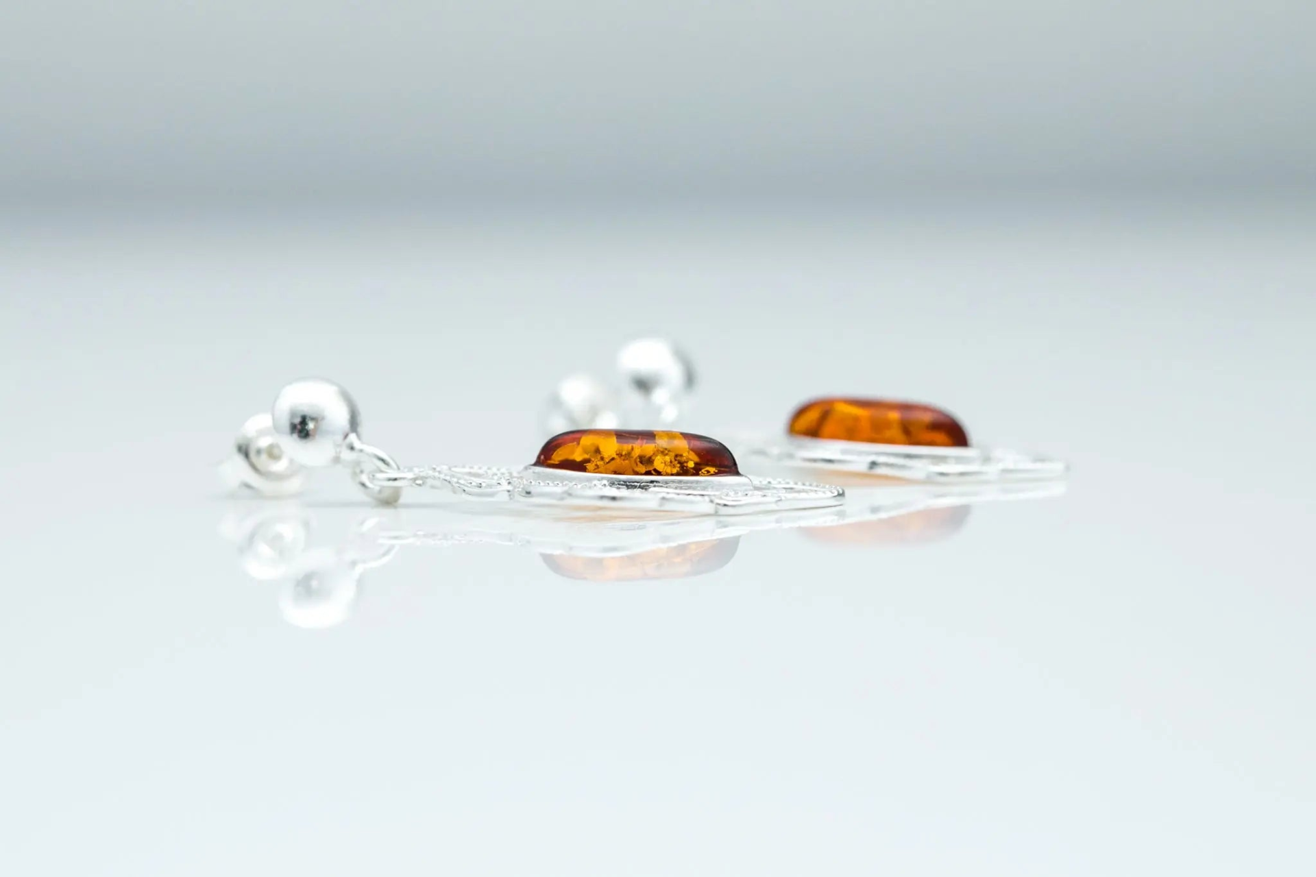 Stunning Chandelier Frame Baltic Amber Earrings - Elegant Design for Everyday and Evening Wear - BEYRUN