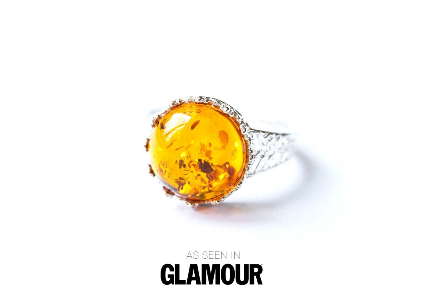 Princess Crown Amber Ring