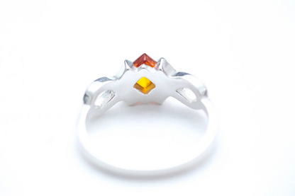 Amber Diamond Infinity Ring - Sparkling Gemstone Accessories for Every Occasion - BEYRUN