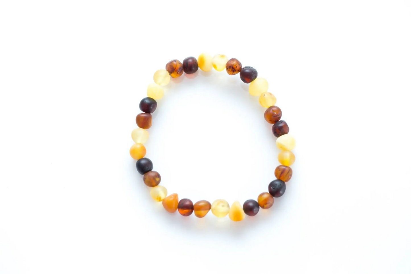 Colourful Amber Nugget Bead Bracelet