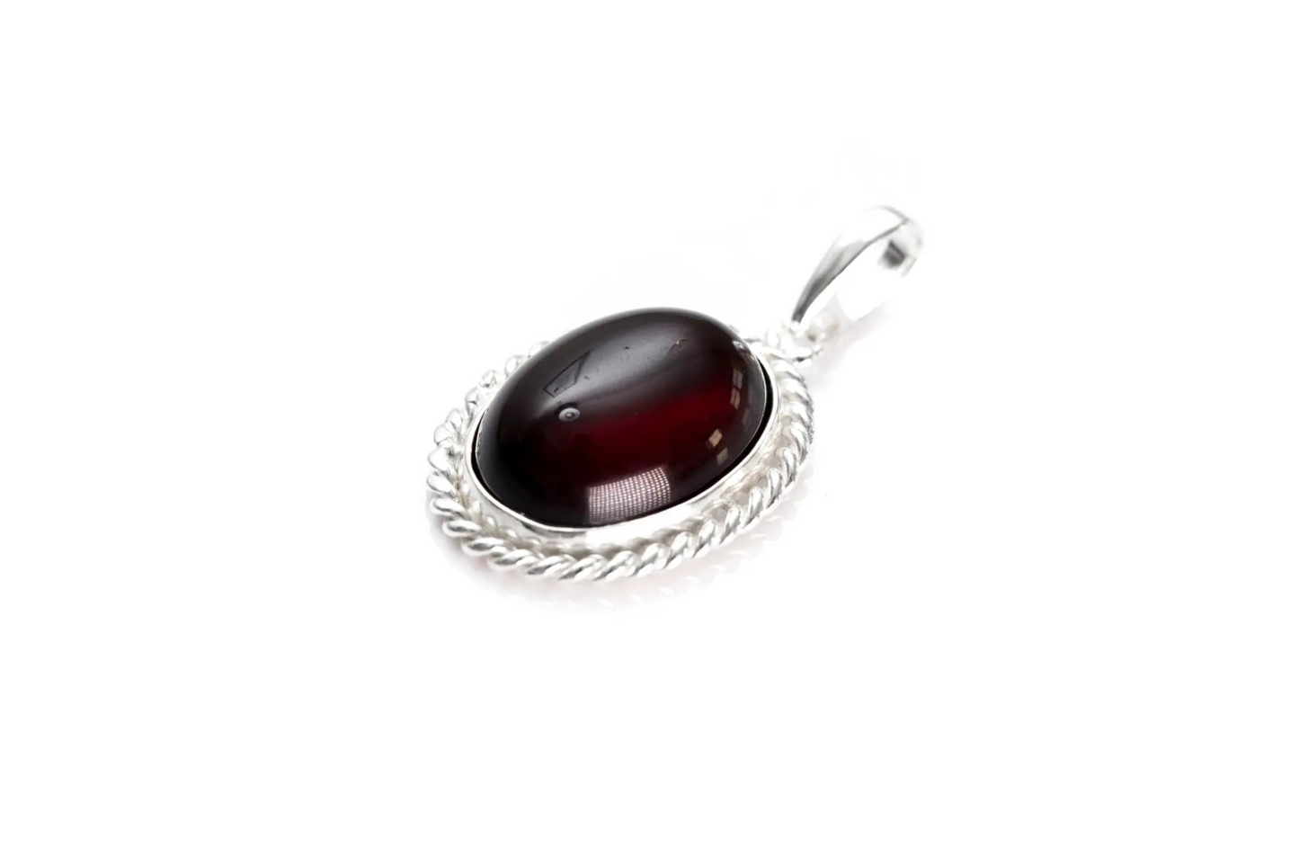 Cherry Red Amber Quintessence Pendant – Elegant Baltic Amber Necklace - BEYRUN