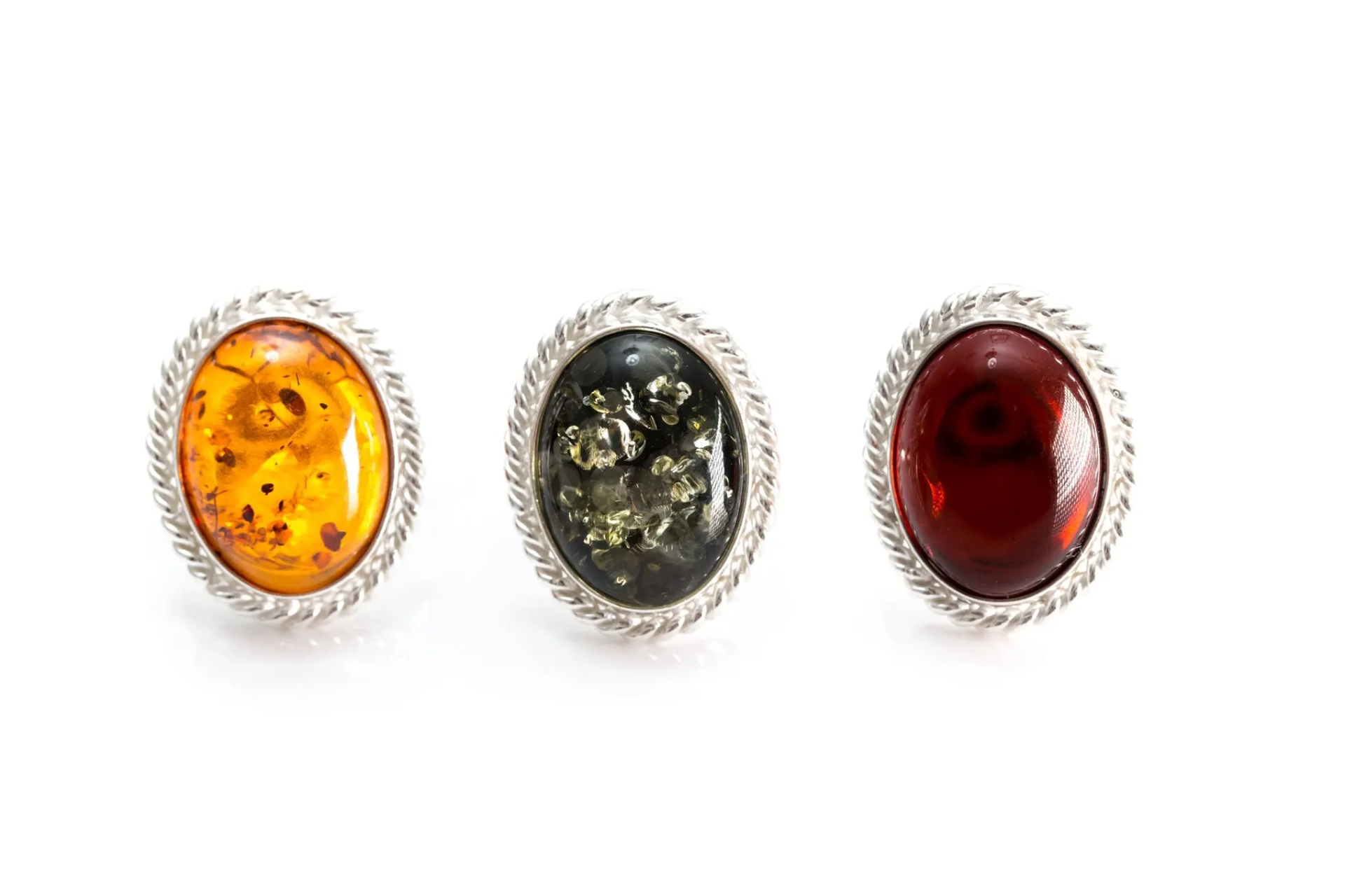 Cherry Red Amber Quintessence Statement Ring - Elegant Cocktail Ring with Baltic Amber Stone - BEYRUN