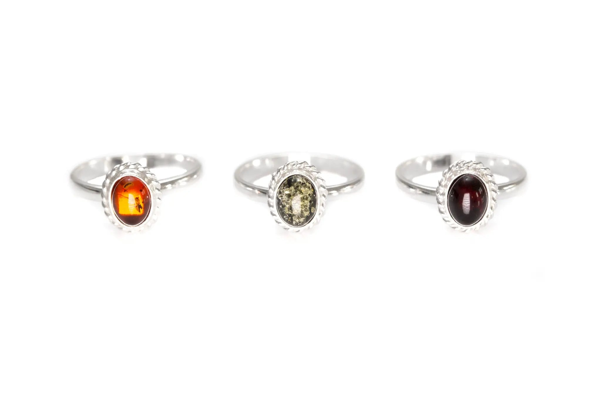 Buy Mini Green Amber Quintessence Ring - Sparkling Amber Stone - BEYRUN