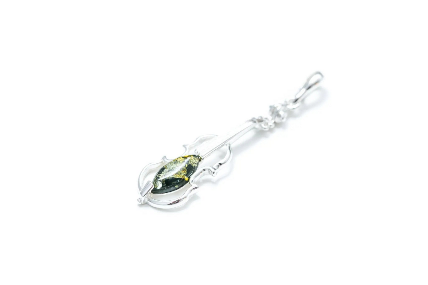 Shop the Stunning Green Amber Violin Pendant | Perfect Gift for Violinists - BEYRUN