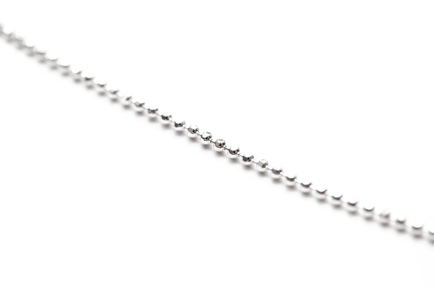 Shop the 17.5" (45cm) Diamond Ball Chain - Sterling Silver Necklace Chain - BEYRUN