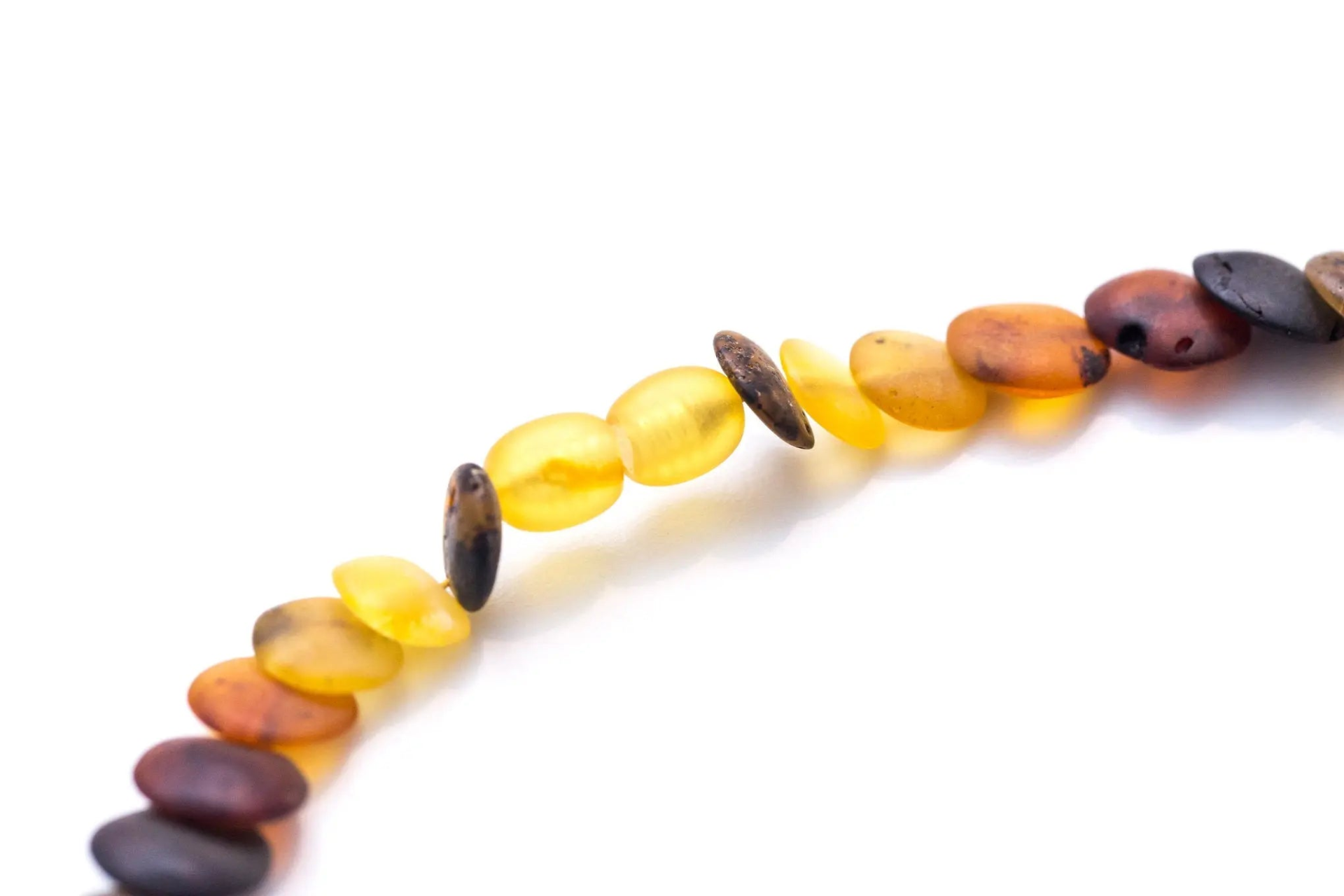 Small Amber Disc Necklace, Multicolour Amber Necklace - Luxurious Baltic Amber Jewelry - BEYRUN