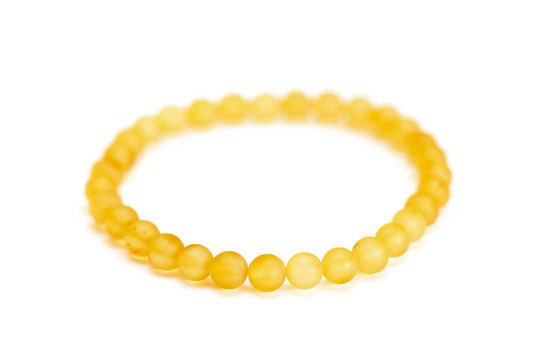 Yellow Amber Sphere Bracelet - Handcrafted Baltic Amber Jewelry | Elegant & Natural Gemstone Accessory - BEYRUN