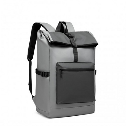 E2330 - Kono Durable PVC Coated Water-resistant Stylish Backpack - Grey - BEYRUN