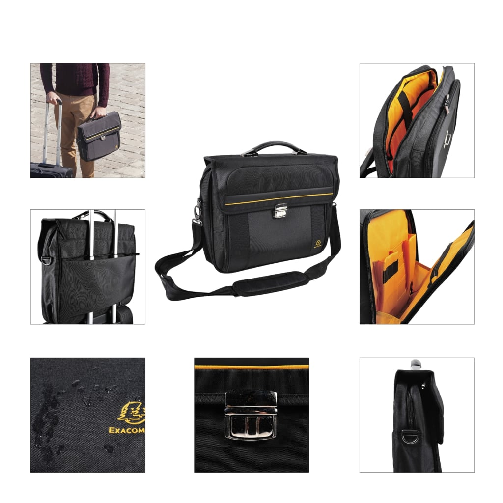 Exacompta Exactive 15.6" Messenger Laptop Bag - Durable, Stylish, Waterproof Protection for Your Devices - BEYRUN