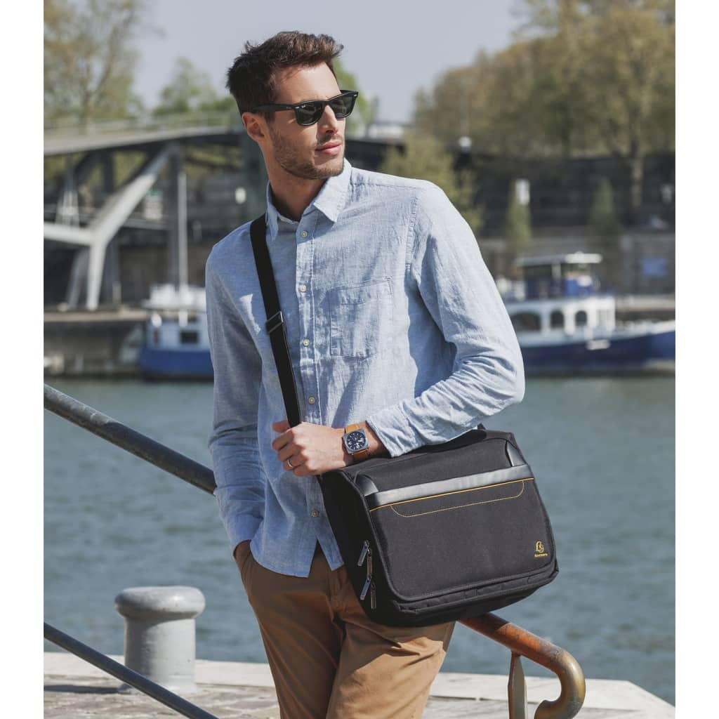 Exacompta Exactive 14" Messenger Laptop Bag - Sleek, Durable & Functional for Tablets and Laptops Up to 14 Inches - BEYRUN