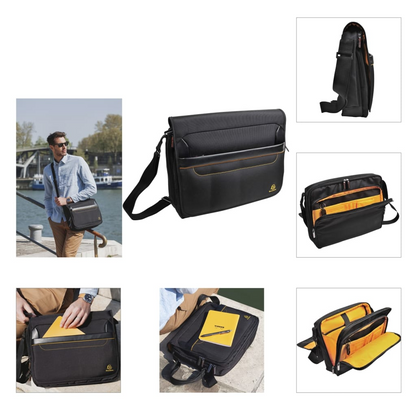 Exacompta Exactive 14" Messenger Laptop Bag - Sleek, Durable & Functional for Tablets and Laptops Up to 14 Inches - BEYRUN