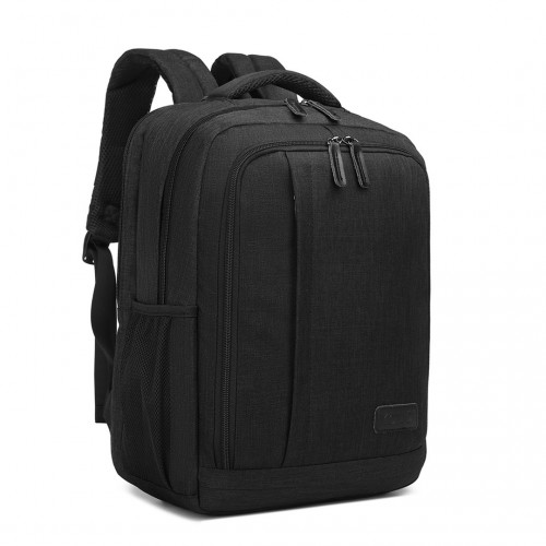 EM2111S - Kono Multi-Compartment Backpack with USB Port - Black - BEYRUN