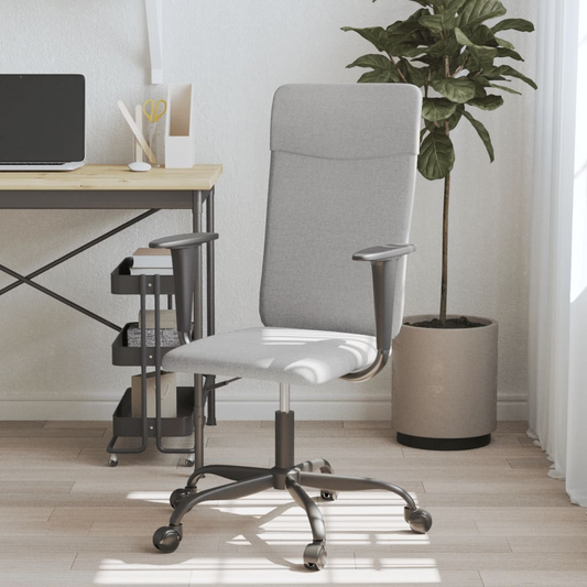 vidaXL Light Grey Fabric Office Chair - Stylish & Comfortable Seating for Home & Office - BEYRUN