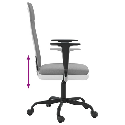 vidaXL Light Grey Fabric Office Chair - Stylish & Comfortable Seating for Home & Office - BEYRUN