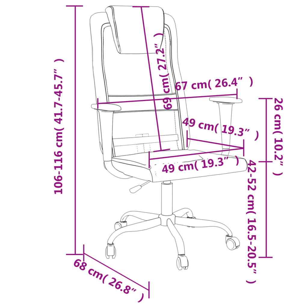 vidaXL Ergonomic Office Chair in Grey Mesh & Faux Leather - Adjustable & Stylish - BEYRUN