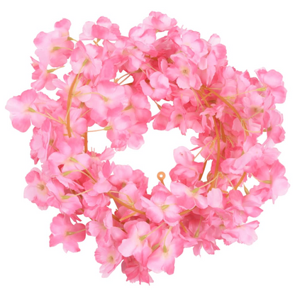 vidaXL 6 Pcs Christmas Flower Garlands, Dark Pink, 180 cm - Perfect for Weddings, Parties, and Home Decor - BEYRUN