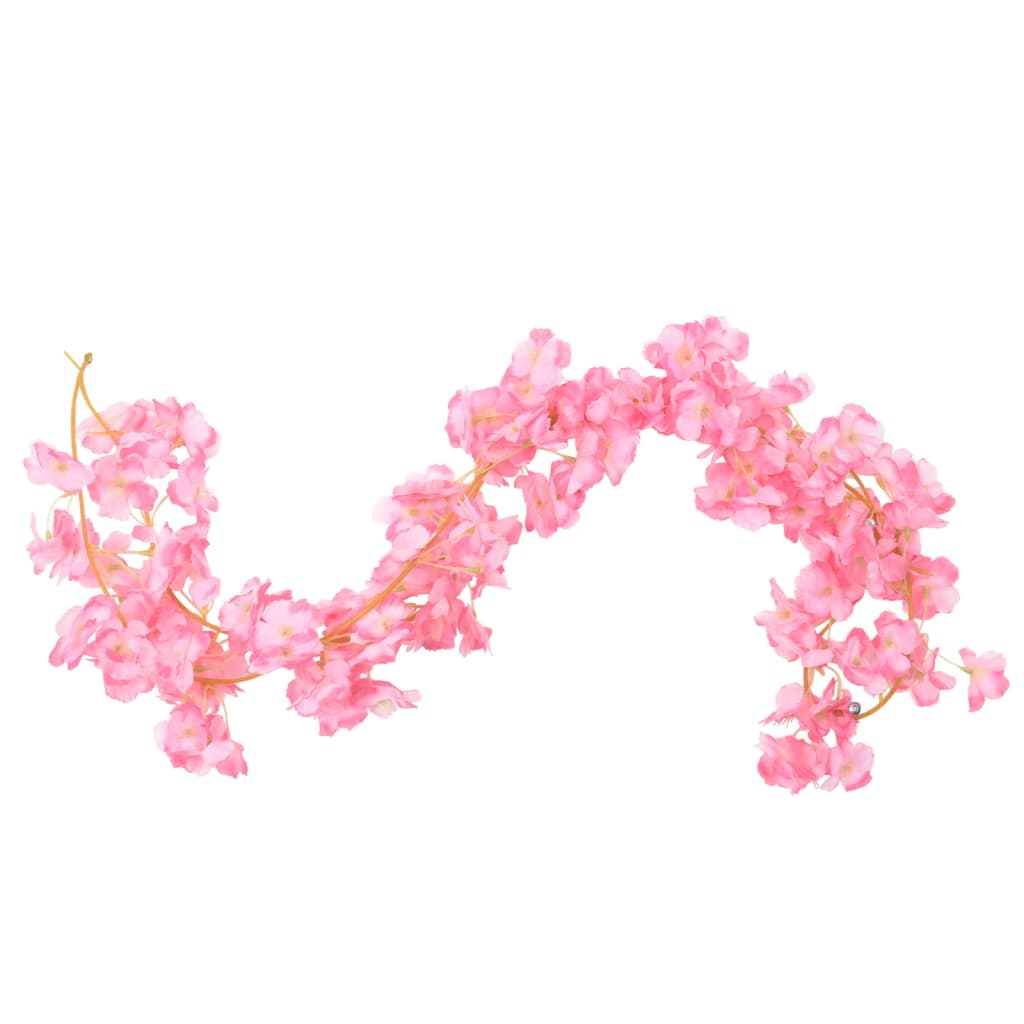 vidaXL 6 Pcs Christmas Flower Garlands, Dark Pink, 180 cm - Perfect for Weddings, Parties, and Home Decor - BEYRUN