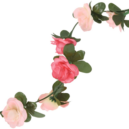 vidaXL 6 pcs 240 cm Rose Christmas Flower Garlands - Festive & Realistic Artificial Decor - BEYRUN