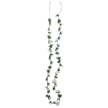 vidaXL Set of 6 Christmas Flower Garlands in White - 240 cm Each | Perfect for Wedding, Party & Home Decor - BEYRUN