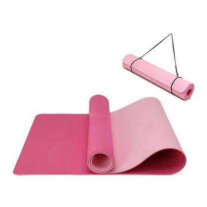 Yoga-1 Kono TPE Non-slip Classic Yoga Mat - Eco-friendly, Durable, and Comfortable, Plum and Pink - BEYRUN