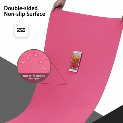 Yoga-1 Kono TPE Non-slip Classic Yoga Mat - Eco-friendly, Durable, and Comfortable, Plum and Pink - BEYRUN