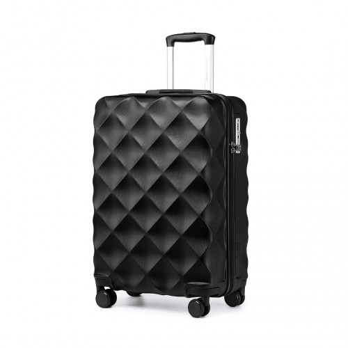 British Traveller 20-Inch Ultralight ABS & Polycarbonate Suitcase with TSA Lock - Black | Lightweight & Durable Travel Companion - BEYRUN