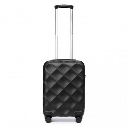 British Traveller 20-Inch Ultralight ABS & Polycarbonate Suitcase with TSA Lock - Black | Lightweight & Durable Travel Companion - BEYRUN