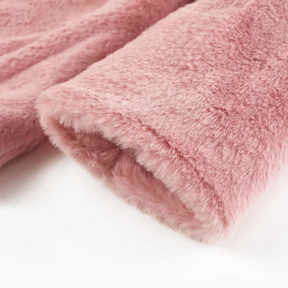 Adorable Kids' Pink Faux Fur Coat - Warm & Stylish for Ages 3-4 | Size 104 - BEYRUN