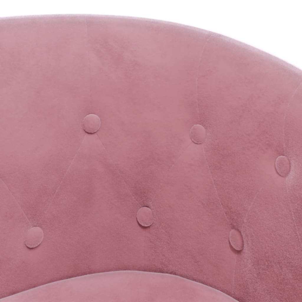 vidaXL Pink Velvet Tub Chair - Elegant and Comfortable Accent Chair for Modern Living Spaces - BEYRUN