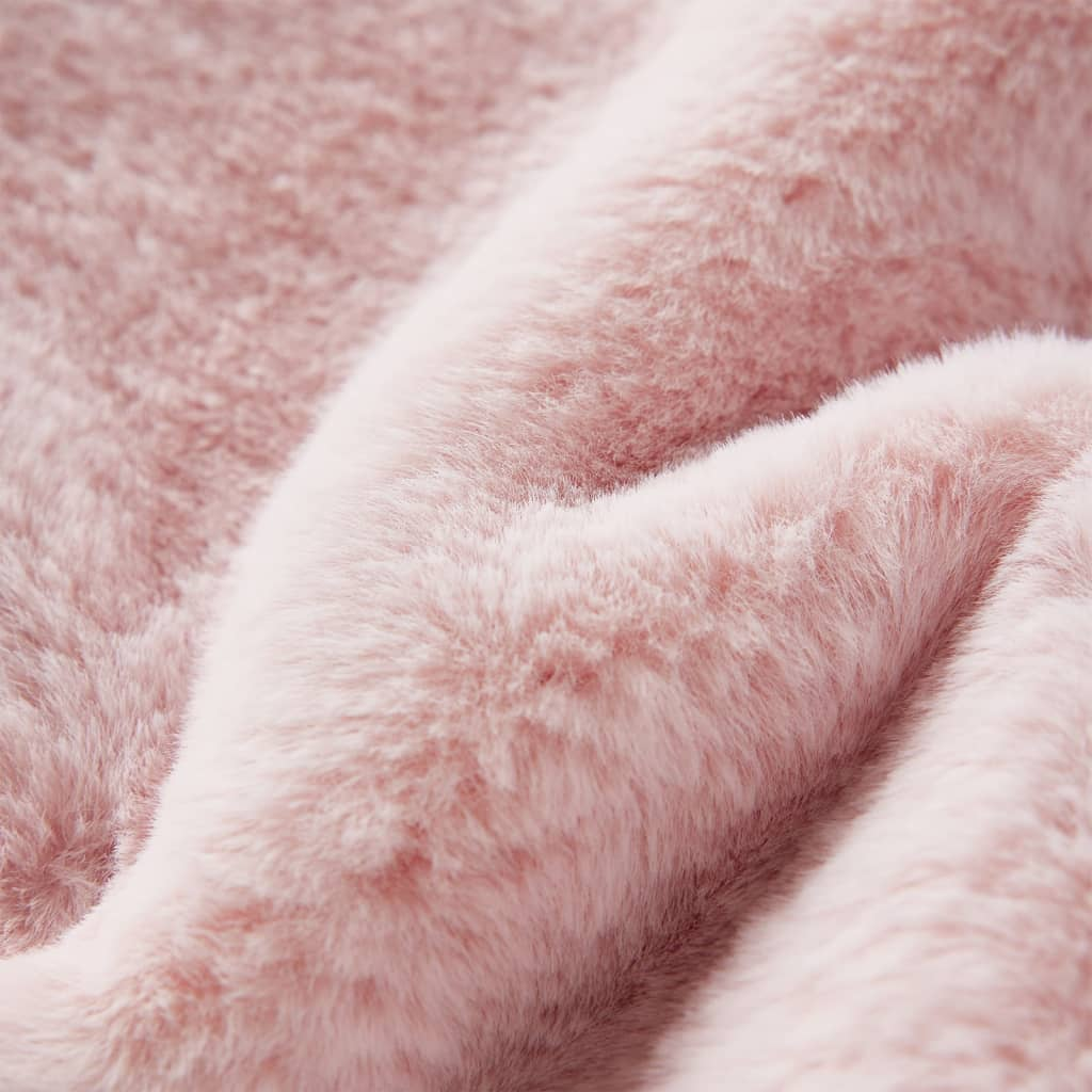 Warm & Stylish Kids' Faux Fur Jacket in Soft Pink - Perfect for Ages 3-4 (Size 104) - BEYRUN