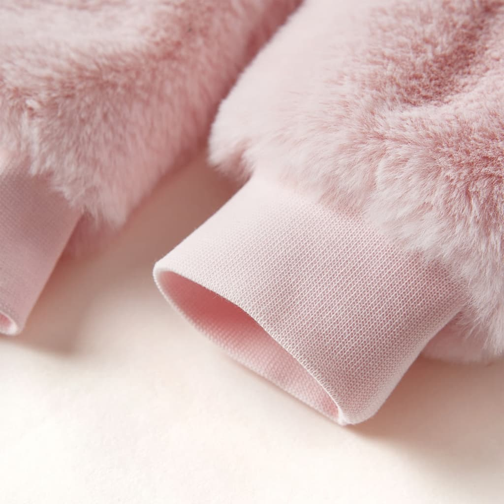 Kids' Soft Pink Faux Fur Jacket - Warm & Cozy Winter Wear for Ages 5-6 | Size 116 - BEYRUN