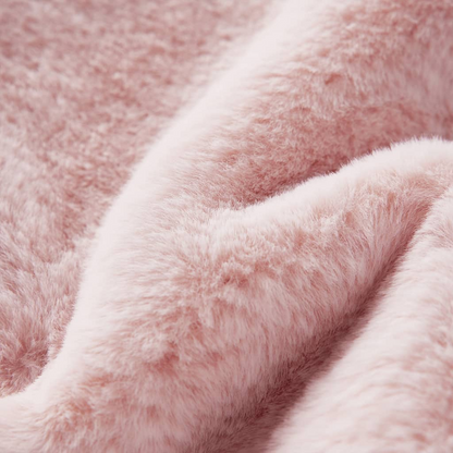 Kids' Soft Pink Faux Fur Jacket - Warm, Stylish & Comfortable for Ages 7-8 | Size 128 - BEYRUN