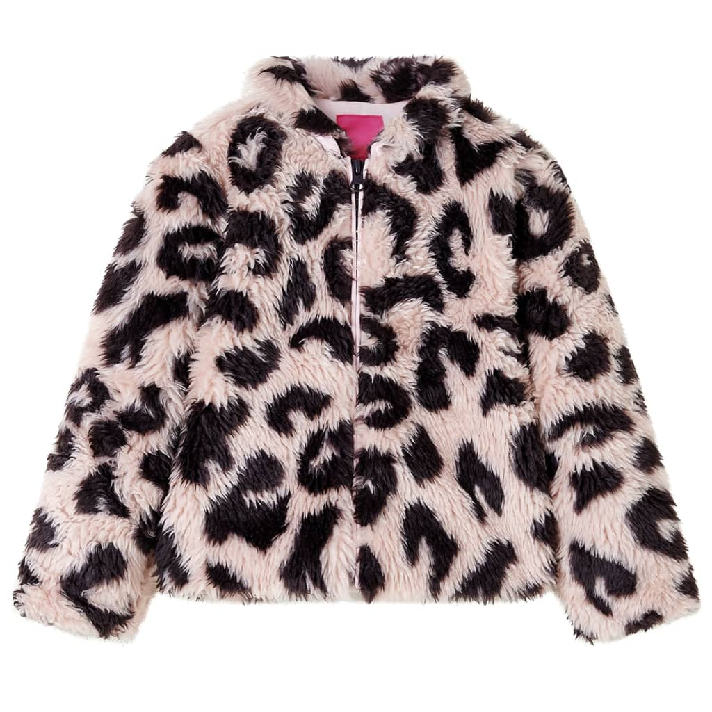 Kids' Light Pink Faux Fur Coat - Stylish & Warm Outerwear for Ages 5-6 | Size 116 - BEYRUN