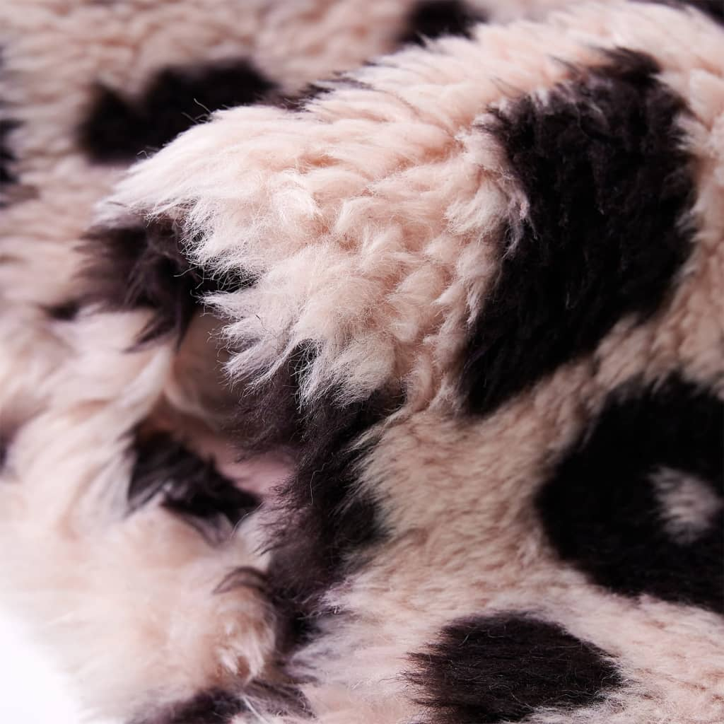 Kids' Faux Fur Coat - Light Pink Leopard Pattern, Size 128 (7-8 Years) - Cozy, Stylish & Warm - BEYRUN